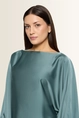Satijnen blouse met volantmanchetten Vera Mont