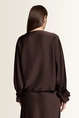 Satijnen blouse met volantmanchetten Vera Mont
