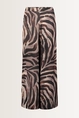 Satijnen broek met animaldessin Vera Mont