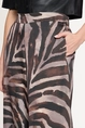 Satijnen broek met animaldessin Vera Mont