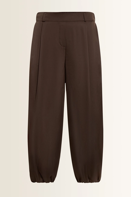 Satijnen broek met ballonzoom Vera Mont