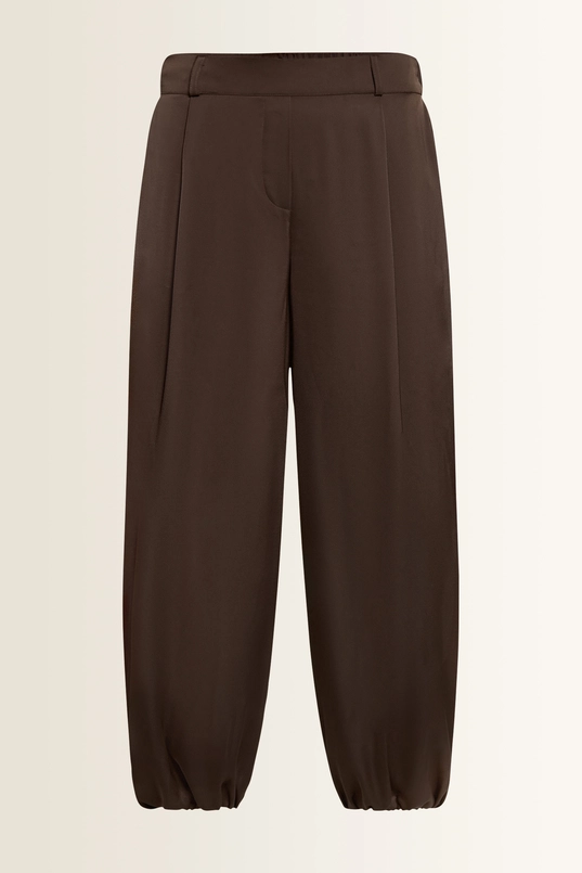Satijnen broek met ballonzoom Vera Mont