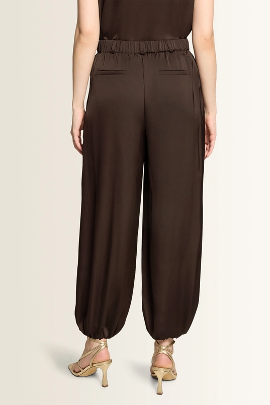 Satijnen broek met ballonzoom Vera Mont