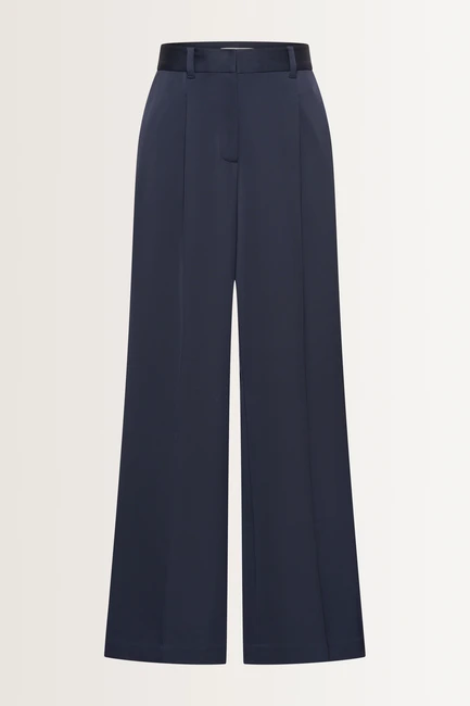 Satijnen pantalon met wide leg
