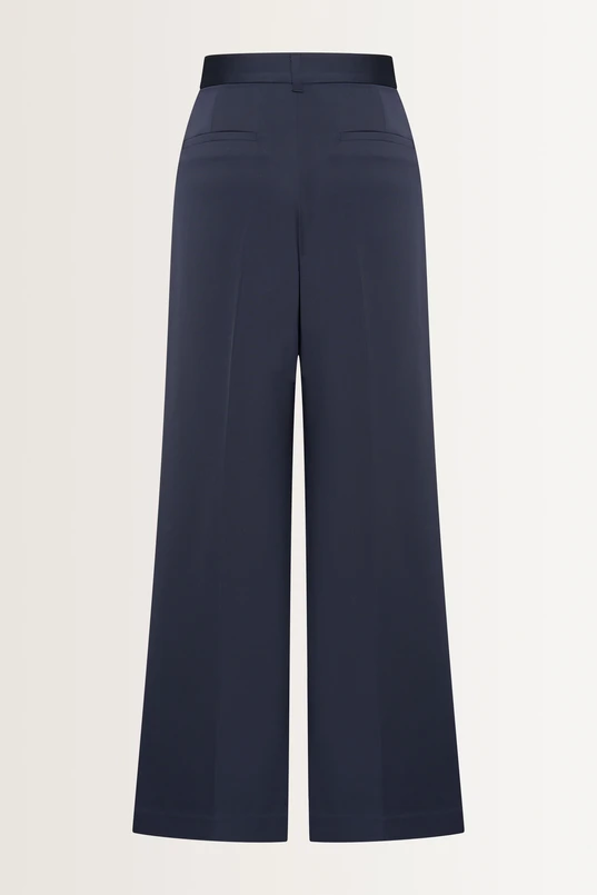 Satijnen pantalon met wide leg