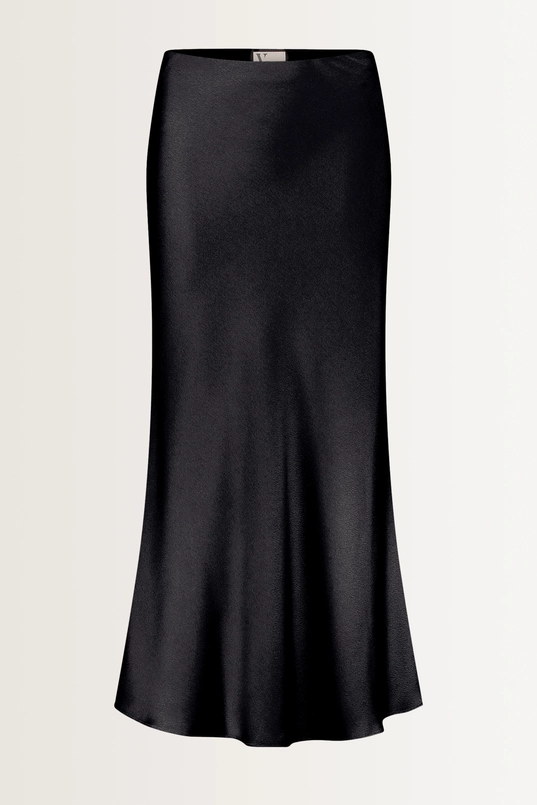 Satijnen rok met elastische taille Vera Mont