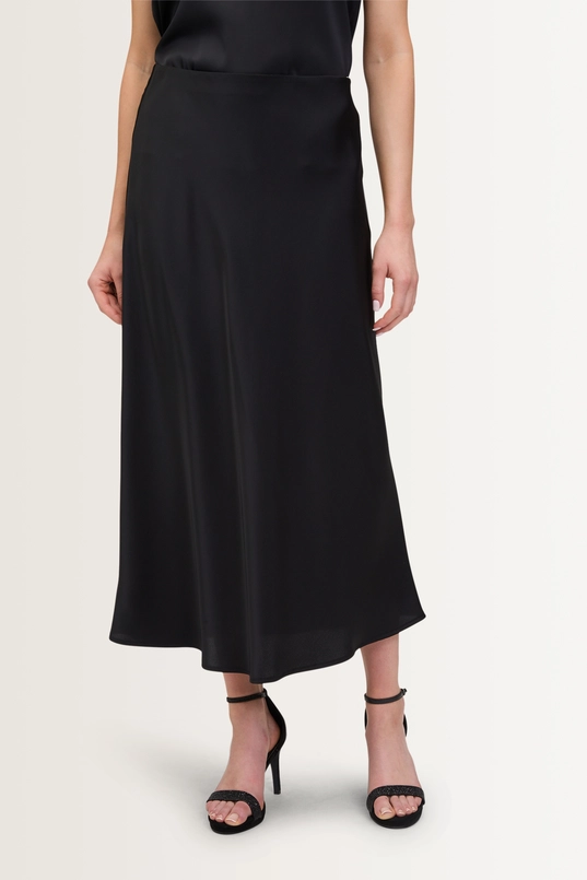 Satijnen rok met elastische taille Vera Mont