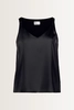 Satijnglans blouse met V-hals Vera Mont