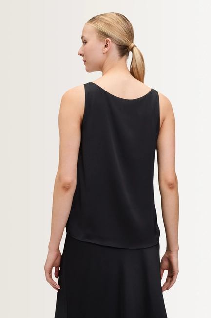 Satijnglans blouse met V-hals Vera Mont