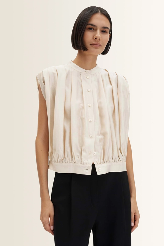 Satijnlook blouse met plooidetails Ziola Someday