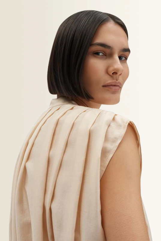 Satijnlook blouse met plooidetails Ziola Someday