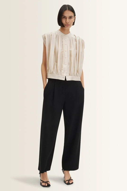Satijnlook blouse met plooidetails Ziola Someday
