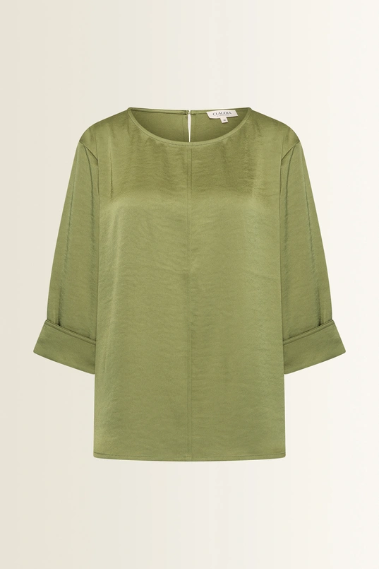 Satijnlook blouse met reliëf