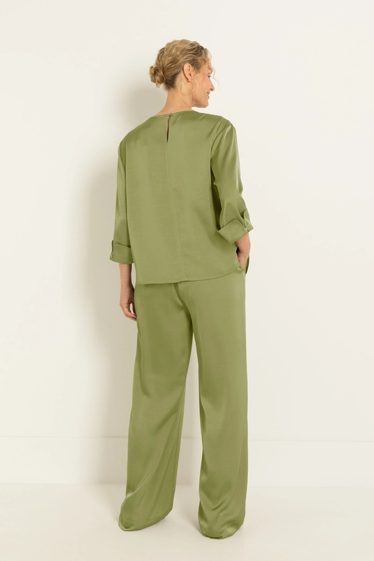 Satijnlook blouse met reliëf