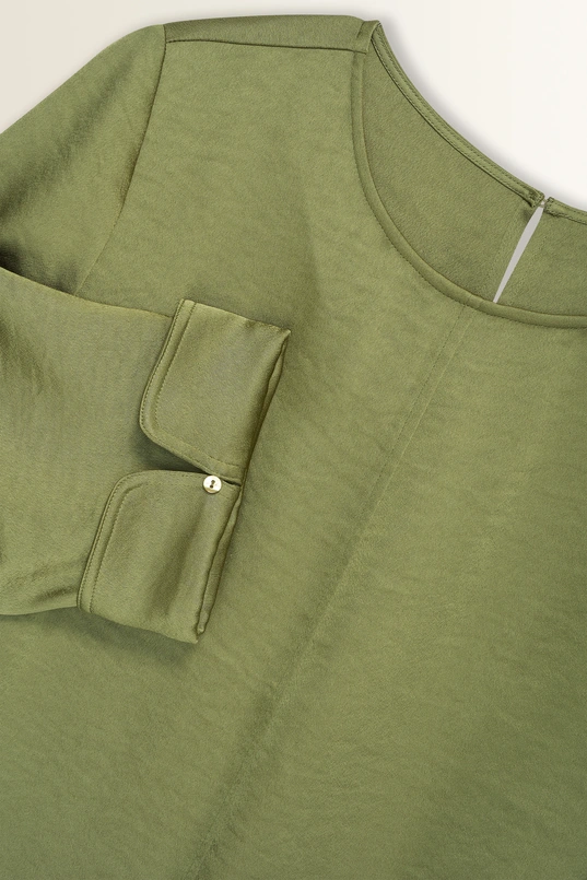 Satijnlook blouse met reliëf