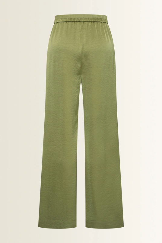 Satijnlook broek met reliëf