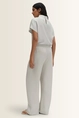 Satijnlook broek met wijde pijpen Cevil flow Someday
