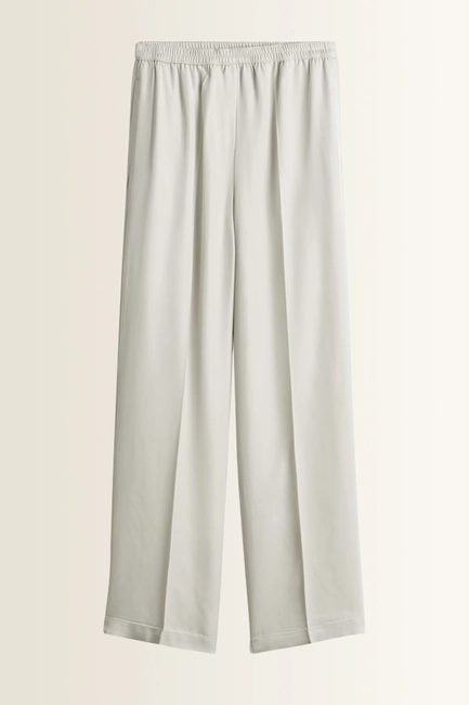 Satijnlook broek met wijde pijpen Cevil flow Someday