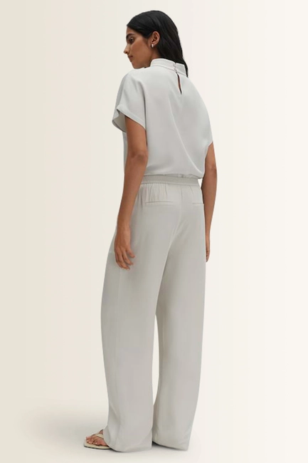 Satijnlook broek met wijde pijpen Cevil flow Someday