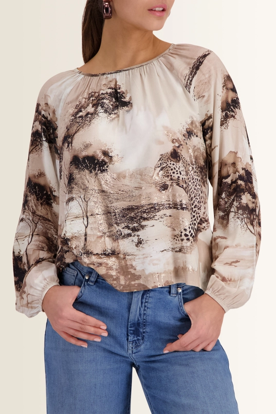 Savanneprint blouse Monari