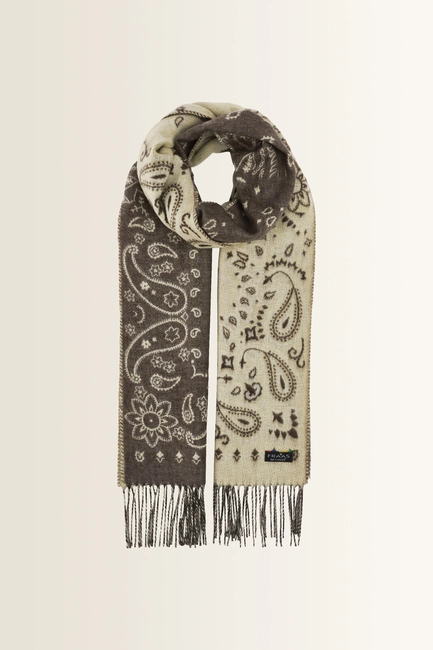 Shawl met paisleyprint en franjes FRAAS