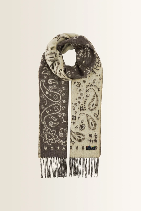 Shawl met paisleyprint en franjes FRAAS