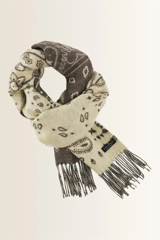 Shawl met paisleyprint en franjes FRAAS