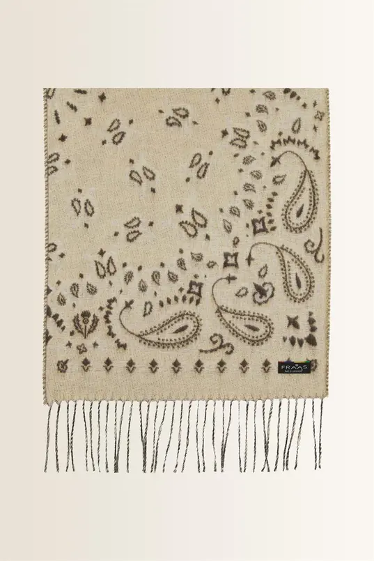Shawl met paisleyprint en franjes FRAAS