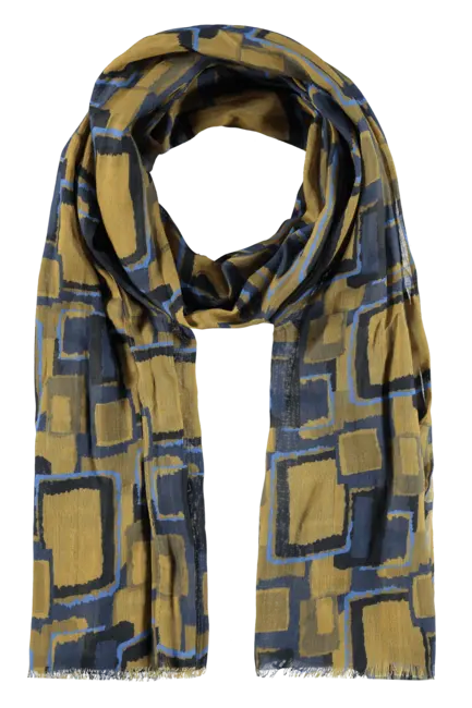 Shawl met vlakkenprint