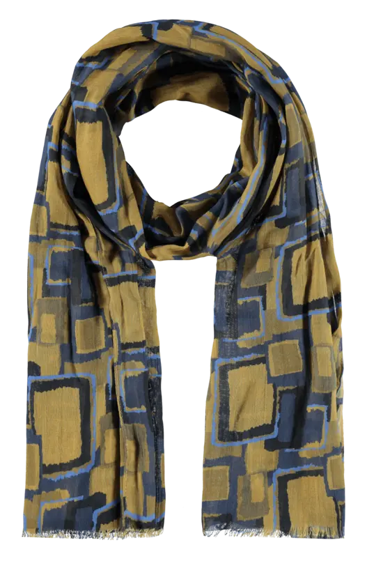Shawl met vlakkenprint