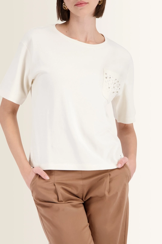 Shirt met embellished borstzak Monari