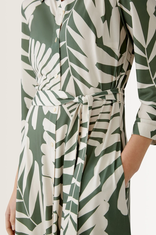 Shirtjurk met bladprint OUI