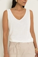 Singlet met dubbele V-hals
