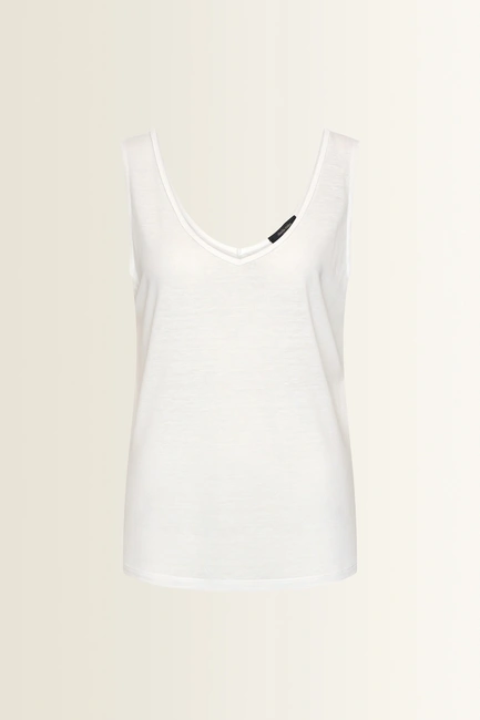 Singlet met dubbele V-hals