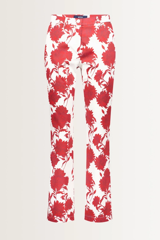 Slim fit broek bloemenprint Zelma1 Gardeur