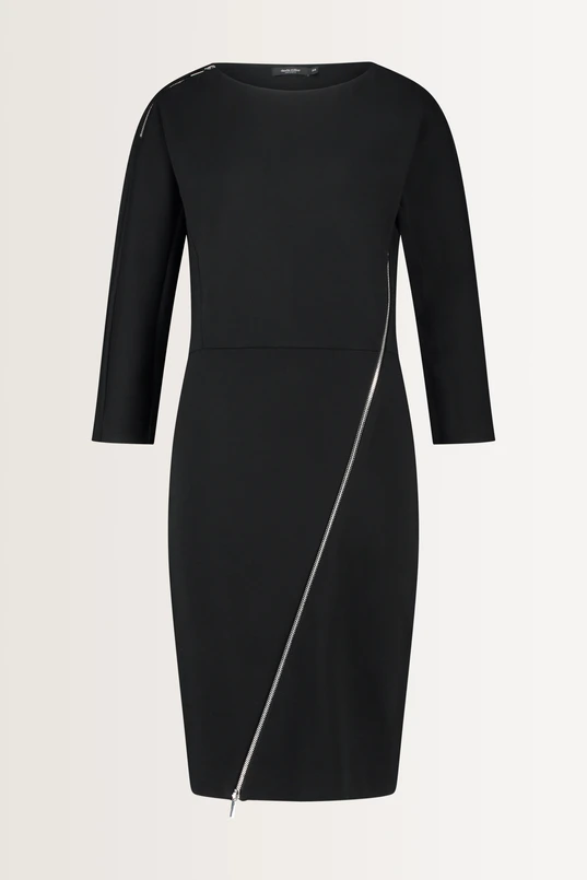 Slim-fit jurk met ritsen