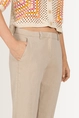 Slim fit pantalon met omslag Krystal Cambio
