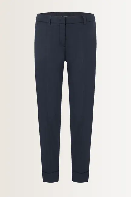 Slim fit pantalon met omslag Krystal Cambio