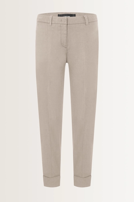 Slim fit pantalon met omslag Krystal Cambio