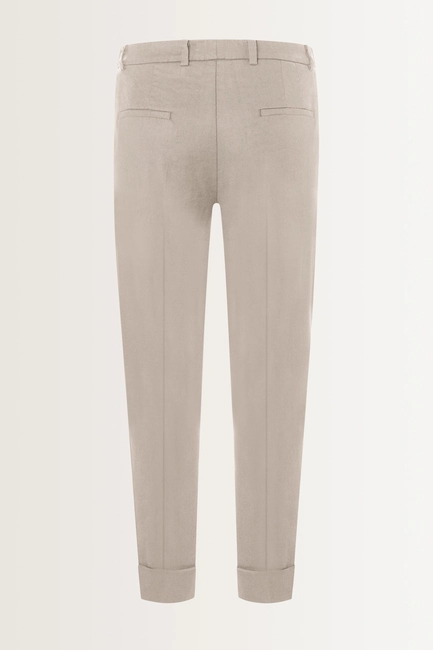 Slim fit pantalon met omslag Krystal Cambio