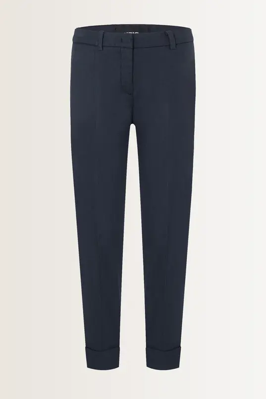 Slim fit pantalon met omslag Krystal Cambio