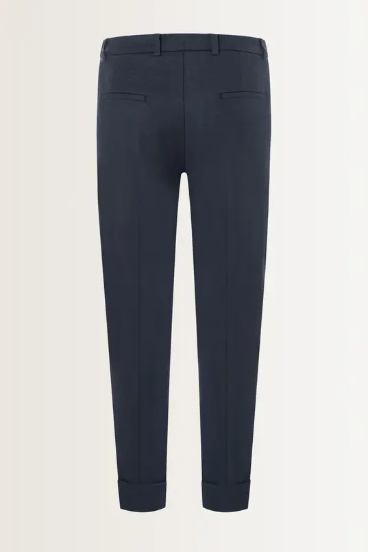 Slim fit pantalon met omslag Krystal Cambio