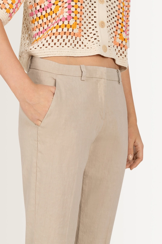 Slim fit pantalon met omslag Krystal Cambio