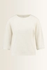 Slub jersey top met plooidetail op de mouwen
