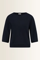Slub jersey top met plooidetail op de mouwen