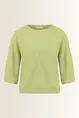 Slub jersey top met plooidetail op de mouwen