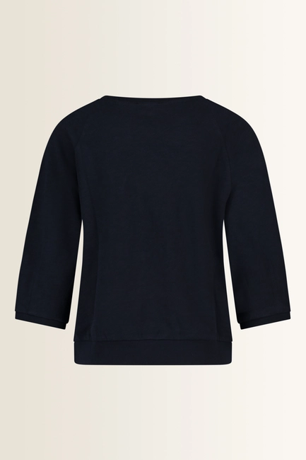 Slub jersey top met plooidetail op de mouwen