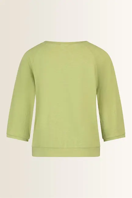 Slub jersey top met plooidetail op de mouwen