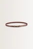Smalle riem met goudkleurige bit-gesp