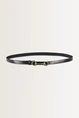 Smalle riem met goudkleurige bit-gesp